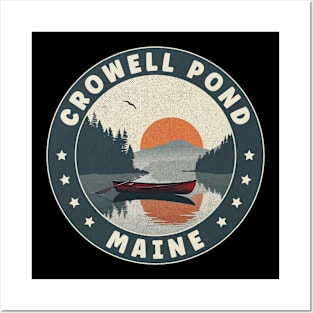 Crowell Pond Maine Sunset Posters and Art